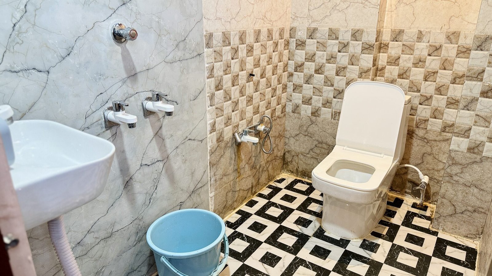 Clean modern bathroom in guest house